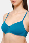 Intimacy Padded Non Wired Medium Coverage T-Shirt Bra - Sky Blue — thumbnail 7